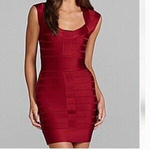 French Connection Spotlight Ribbon Knit Dress in Red